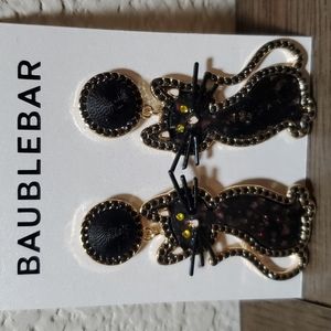 BaubleBar Black Kitty Cat Earrings